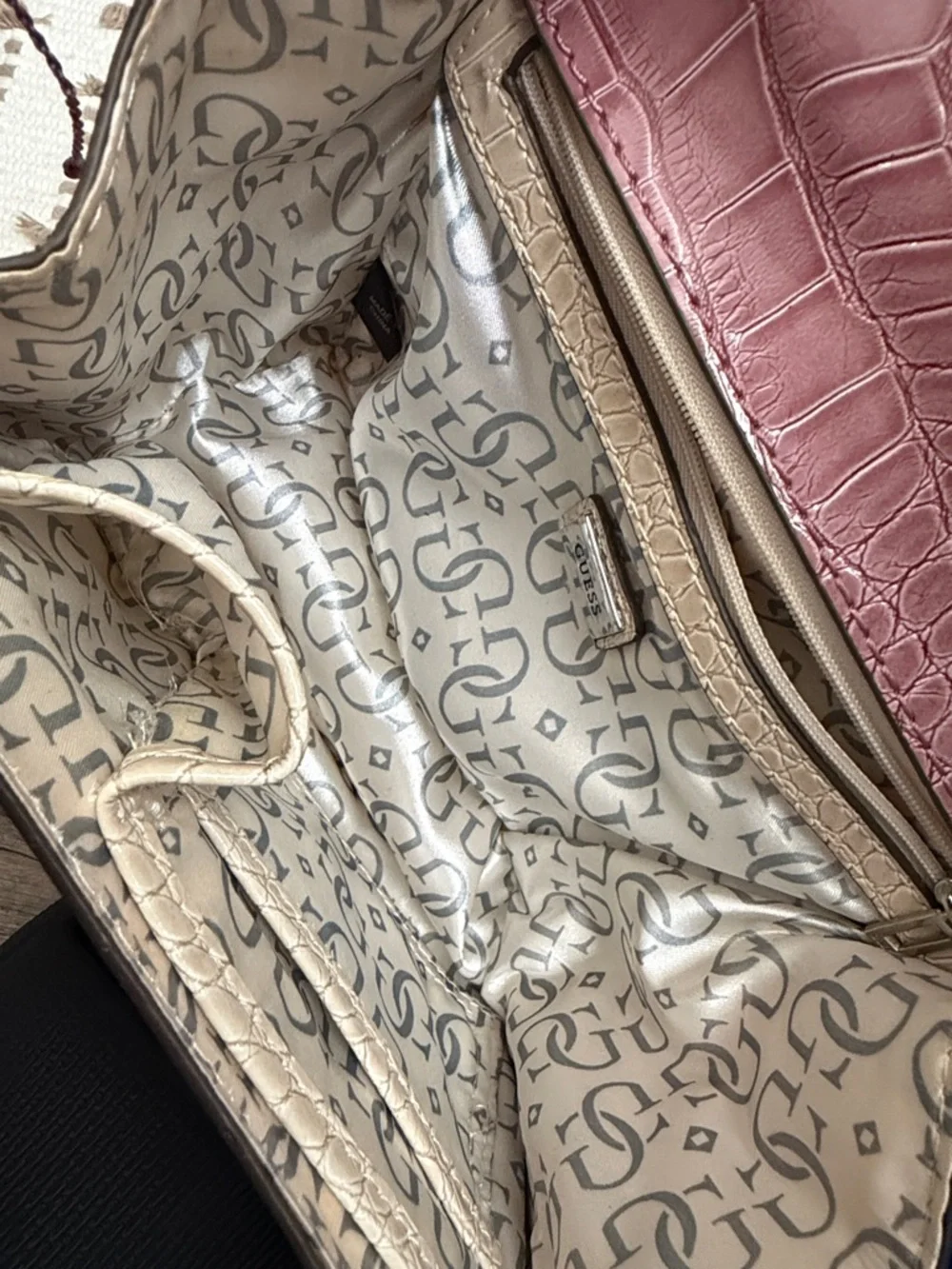 Guess satchel croc